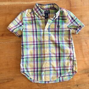 Chaps Kids Multicolor Plaid Button Down Shirt